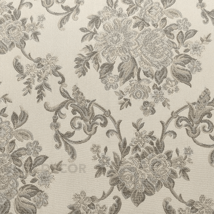 Gulmore - Jacquard Upholstery Fabric - Ivory Ash Bloom