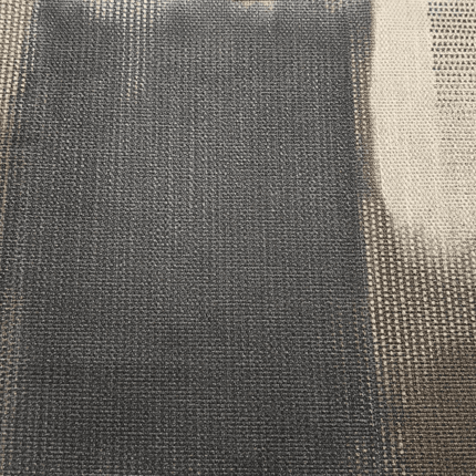 Greek - Abstract Brushstroke Print Upholstery Fabric - Charcoal Grey & Ivory