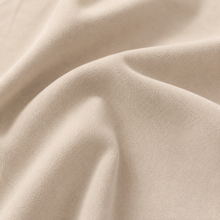 DUTCH SUEDE - Suede Velvet Upholstery Fabric- Oyster Beige