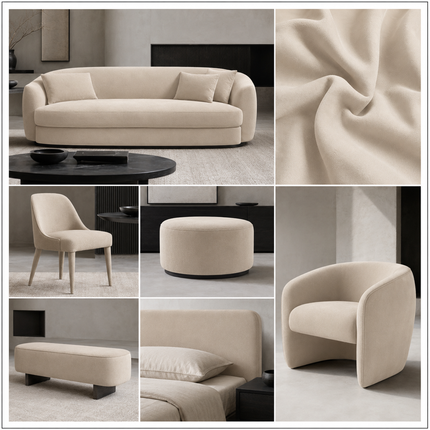 SPYDER - Upholstery Fabric- Ivory Beige