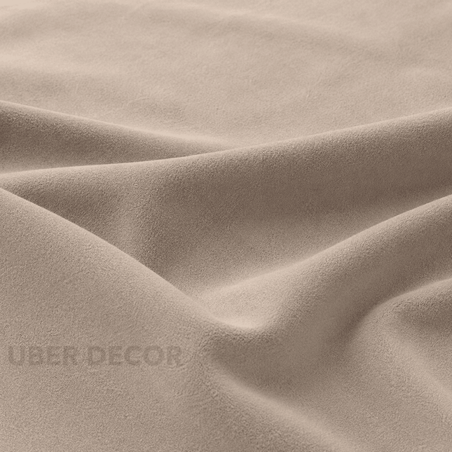 DUTCH SUEDE - Suede Velvet Upholstery Fabric- Taupe