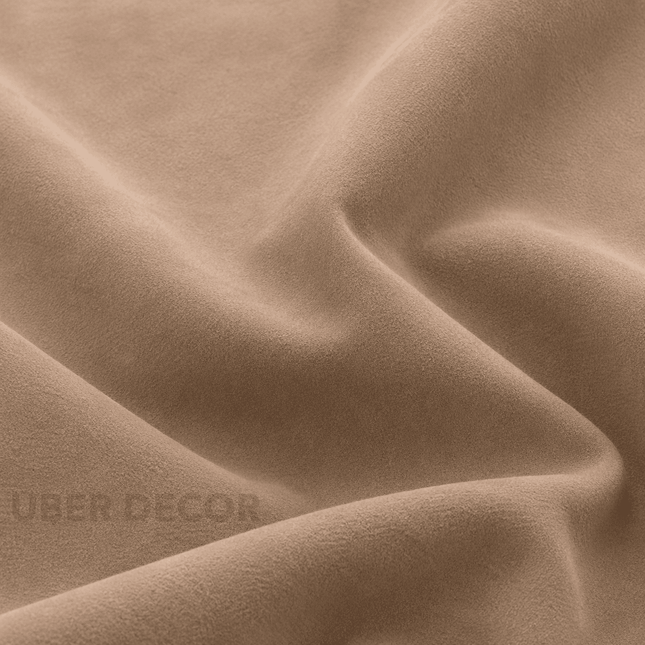 DUTCH SUEDE - Suede Velvet Upholstery Fabric- Camel