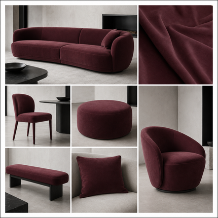 SPYDER - Upholstery Fabric- Dark Maroon