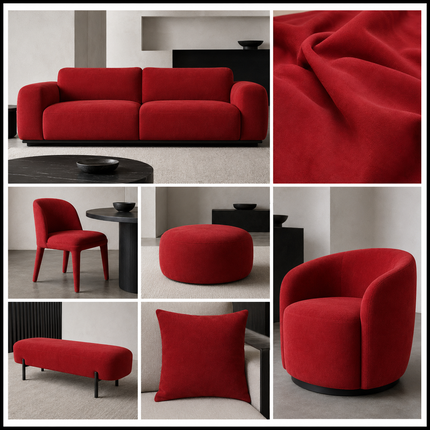 SPYDER - Upholstery Fabric- Crimson Red