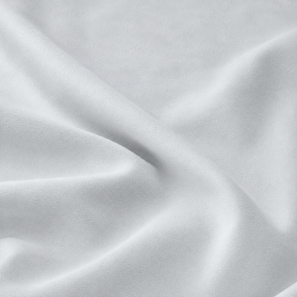 DUTCH SUEDE - Suede Velvet Upholstery Fabric- Azureish White