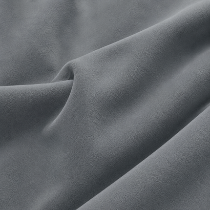 DUTCH SUEDE - Suede Velvet Upholstery Fabric- Steel Grey