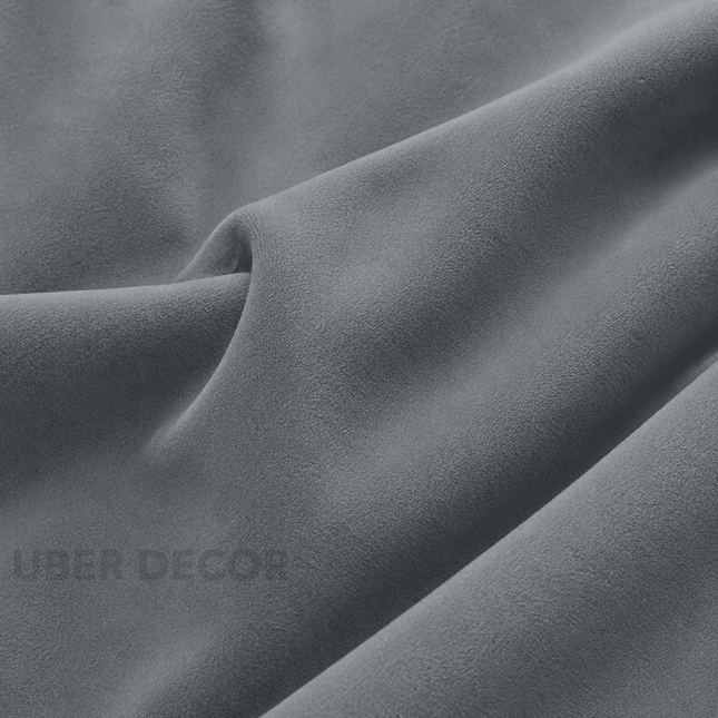 DUTCH SUEDE - Suede Velvet Upholstery Fabric- Steel Grey