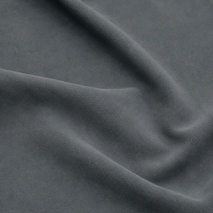 DUTCH SUEDE - Suede Velvet Upholstery Fabric- Dark Grey