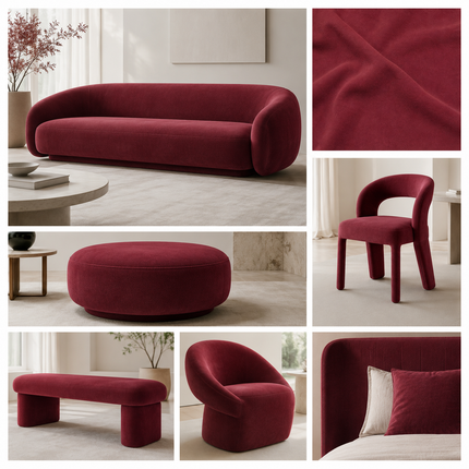DUTCH SUEDE - Suede Velvet Upholstery Fabric- Mahogany