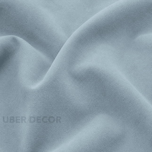 DUTCH SUEDE - Suede Velvet Upholstery Fabric- Moonstone Blue