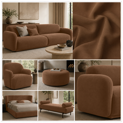 SPYDER - Upholstery Fabric- Caramel Brown