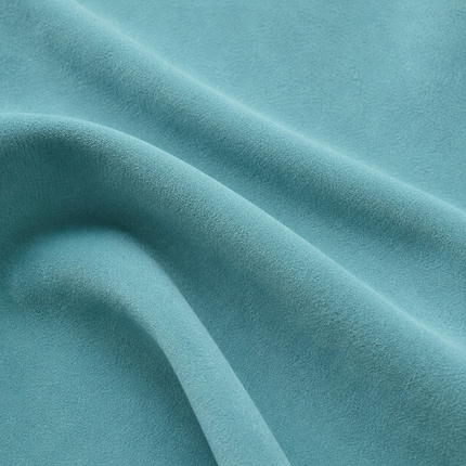 DUTCH SUEDE - Suede Velvet Upholstery Fabric- Blue Lagoon