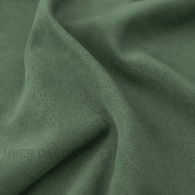 DUTCH SUEDE - Suede Velvet Upholstery Fabric- Willow Green