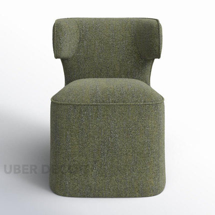 Olera Modern Dining Chair Custom Made Sculptural Wing Back Design Ideal for Dining Room Living - Uber Decor
