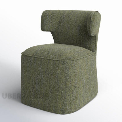 Olera Modern Dining Chair Custom Made Sculptural Wing Back Design Ideal for Dining Room Living - Uber Decor