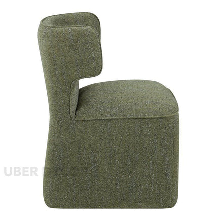 Olera Modern Dining Chair Custom Made Sculptural Wing Back Design Ideal for Dining Room Living - Uber Decor