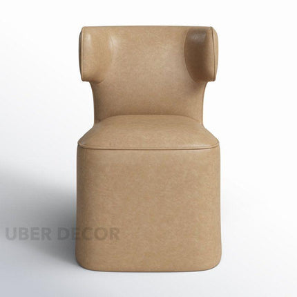 Avra Modern Dining Chair Custom Made Sculptural Wing Back Design Ideal for Dining Room Formal Lounge - Uber Decor