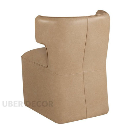 Avra Modern Dining Chair Custom Made Sculptural Wing Back Design Ideal for Dining Room Formal Lounge - Uber Decor