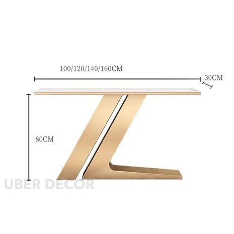 Zeira Axis Console Table – Minimalist Modern Metal Console for Hallways & Living Spaces - Uber Decor