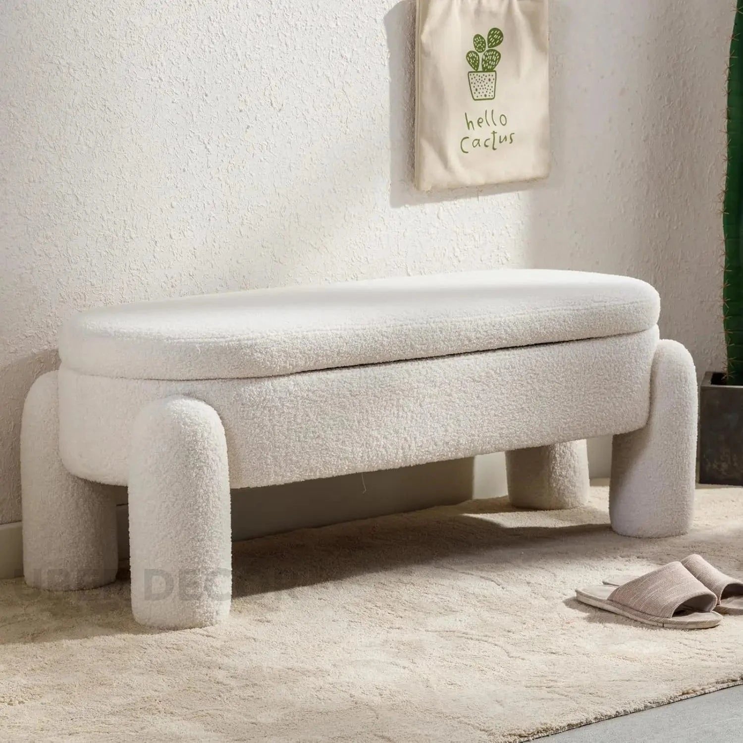 Meloa Modern Japandi-Inspired Flip Top Storage Bench – Whimsical Minim ...