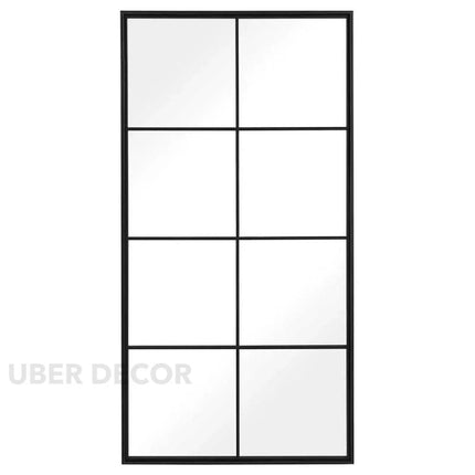 3 Piece French Window Metal Frame Mirror Set for Wall Decor- Custom Size & Colour- LED Optional - Uber Decor