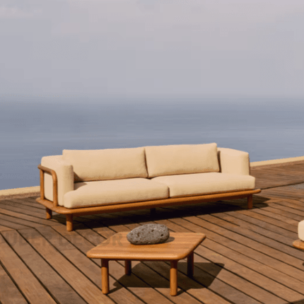 Kabul 3-Seater Modern Wooden Sofa Minimalist Luxury Couch for Living Room