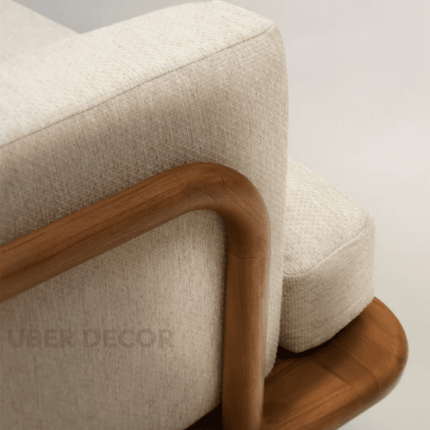 Kabul 3-Seater Modern Wooden Sofa Minimalist Luxury Couch for Living Room