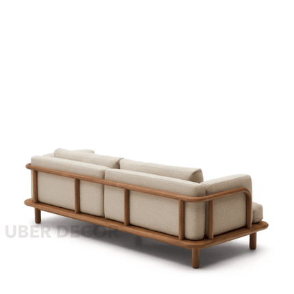 Kabul 3-Seater Modern Wooden Sofa Minimalist Luxury Couch for Living Room