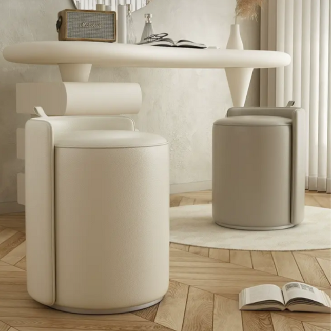 Morira Vanity Stool Customisable Fabric Foam and Wood Makeup Accent Chair Minimalist Modern Seating for Bedroom and Dressing Room