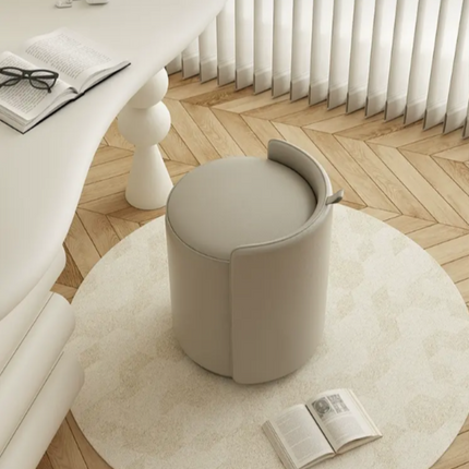 Morira Vanity Stool Customisable Fabric Foam and Wood Makeup Accent Chair Minimalist Modern Seating for Bedroom and Dressing Room