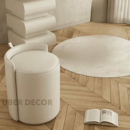 Morira Vanity Stool Customisable Fabric Foam and Wood Makeup Accent Chair Minimalist Modern Seating for Bedroom and Dressing Room