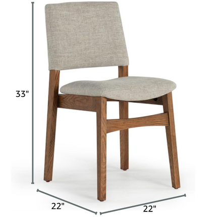 Veroa Mid Century Dining Chair Solid Wood Legs Custom Made Design Ideal for Dining Room Kitchen Dining Area