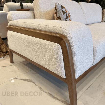 Andria Mid-Century Modern Sofa Wooden Frame Minimalist Couch for Living Room