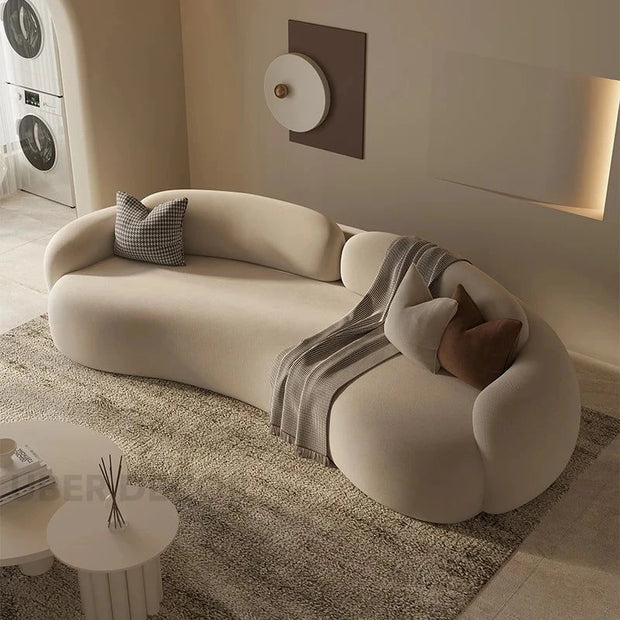 Riga European Sofa – Luxury Nordic Floor Lounge with Oversized Armrests & Custom Upholstery - Uber Decor
