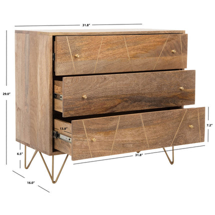 Linea Luxe Modern Minimalist Solid Wood Chest of Drawers Ideal for Bedroom, Living Room & Entryway