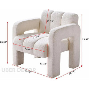Avira Regal Bedroom Accent Chair - Comfy Reading Nook Chair for Home - Uber Decor