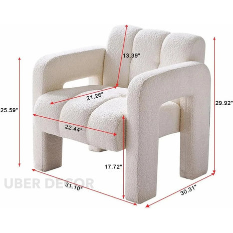 Avira Regal Bedroom Accent Chair - Comfy Reading Nook Chair for Home - Uber Decor