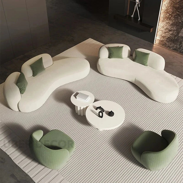 Graz European Lazy Sofa – Luxury Nordic Designer Multifunctional Couch for Adults in Modern Apartments - Uber Decor