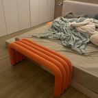 Rust Orange Suede Velvet