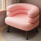 Soft Peach Pink Fuzzy Boucle