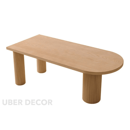 Aureva Oval Dining Table Contemporary Architectural Design Solid Base Made to Order Dining Table for Dining Room and Kitchen Dining Area