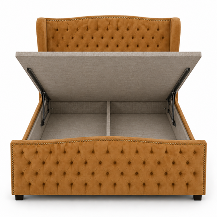 Serenabelle Wingback Bed – Heritage Tufted Luxury for Elegant Bedrooms