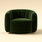 Deep Forest Green Suede Velvet