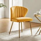 Ochre Yellow Matte Velvet