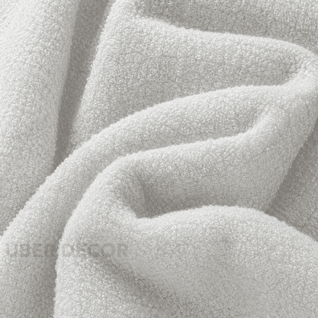 BUCKLEBERRY - Boucle Upholstery Fabric- Arctic White