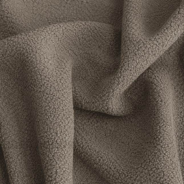 BUCKLEBERRY - Boucle Upholstery Fabric- Greige Brown