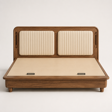 SheeshamNest Contemporary Modern Upholstered Platform Customisable Bed for Minimalist Bedroom