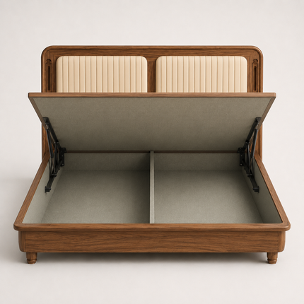SheeshamNest Contemporary Modern Upholstered Platform Customisable Bed for Minimalist Bedroom