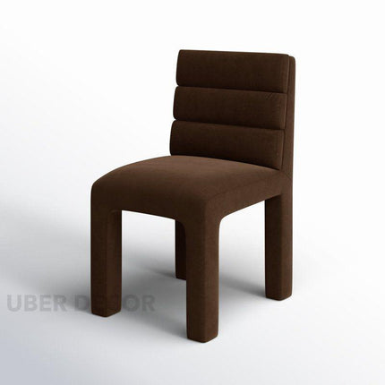 Merrin Modern Side Chair Custom Made Sculptural Design with Layered Back Ideal for Dining Room Bedroom or Lounge - Uber Decor