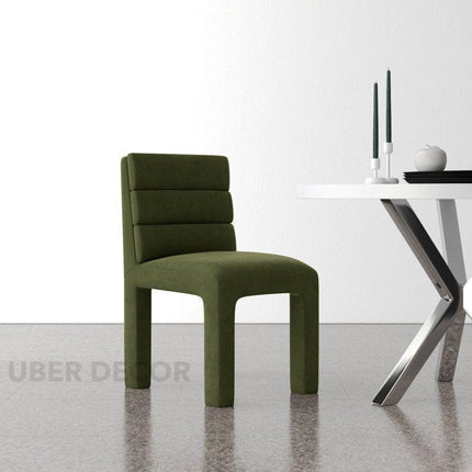 Merrin Modern Side Chair Custom Made Sculptural Design with Layered Back Ideal for Dining Room Bedroom or Lounge - Uber Decor